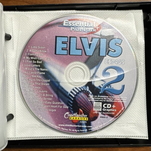 RARE Chartbuster Karaoke Elvis Presley 100 Hit Song Collection - 6 Disc Set HTF - Picture 4 of 8